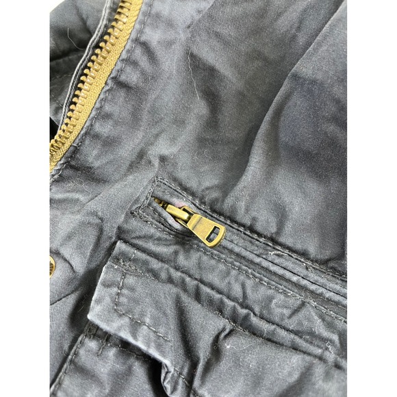 H&M LOGG Utility Cargo Jacket Field Jacket Drawstring Waist Gray Sz 8‎ Gorpcore - Picture 8 of 16